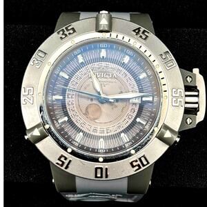 Invicta 10105 Subaqua NOMA III Grey Dial Rubber Strap 50mm Watch NIBWT120